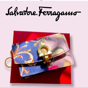Salvatore Ferragamo New Bianco Ottico Business Card Holder